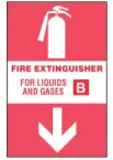 Fire Extinguisher Sign, For Liquids and Gases 