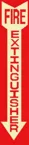 Flexible Glow-in-the-Dark "Fire Extinguisher" Sign with Adhesive Back