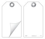 White (Blank) Self-Laminating Peel and Stick Safety Tag 