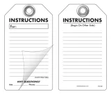 Instructions  Self-Laminating Peel and Stick Safety Tag 