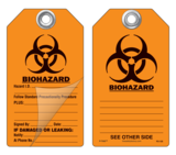 Biohazard Self-Laminating Peel and Stick Safety Tag  