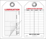 Lubrication Self-Laminating Peel and Stick Safety Tag 