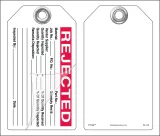 Rejected Self-Laminating Peel and Stick Safety Tag 