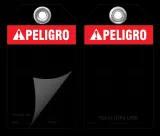 Peligro Self-Laminating Peel and Stick Safety Tag (Spanish, Ansi) 