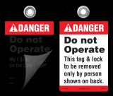 Danger Self-Laminating Peel and Stick Tag, Do Not Operate, My Life Is On The Line   (Ansi)