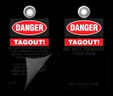 Danger Self-Laminating Peel and Stick Tag, Tagout  