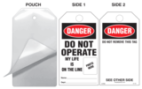Danger, Do Not Operate, My Life Is On The Line Self-Laminating Tag Kit