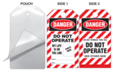 Danger, Do Not Operate, My Life Is On The Line Self-Laminating Tag Kit (Striped)