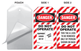 Danger, Do Not Operate, Equipment Locked Out By Self-Laminating Tag Kit