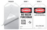 Danger, No Hacer Funcionar, Mi Vida Esta En Peligro Self-Laminating Tag Kit (Spanish)