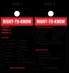 Right-To-Know (Hazards Checklist) Paper Tag 