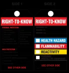 Right-To-Know (Health, Flammability And Reactivity) Paper Tag 
