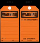Warning Paper Tag 