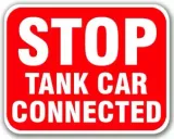 Stop Tank Car Connected Red Sign