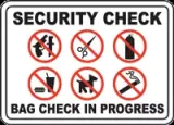 Security Check Bag Check In Progress