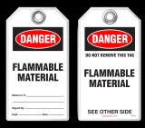 Fire Prevention Safety Tag - Danger, Flammable Material
