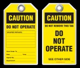 Safety Tag - Caution, Do Not Operate