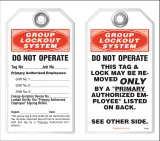 Lockout Safety Tag - Group Lockout System, Do Not Operate