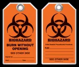 Safety Tag - Biohazard, Burn Without Opening