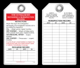 Fire Prevention Safety Tag - Fire Extinguisher Recharge And Reinspection Record (Driver)