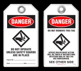 Safety Tag - Danger, Do Not Operate Unless Safety Guards Are In Place (Rollers)