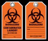Safety Tag - Biohazard, Contaminated Laundry