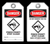 Safety Tag - Danger, Pinch Point! Stay Clear