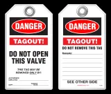 Lockout Safety Tag - Danger, Tagout!, Do Not Open This Valve