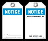 Safety Tag - Notice