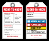 Safety Tag - Right-To-Know  (Nfpa - Check Boxes)