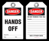 Safety Tag - Danger, Hands Off 