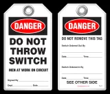Warning Tag - Danger, Do Not Throw Switch