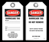Maintenance Safety Tag - Danger, Barricade Tag