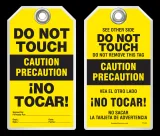Bilingual Safety Tag - Caution, Precaucion, Do Not Touch, No Tocar! (English/Spanish)