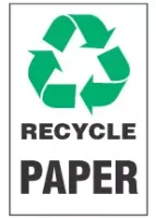 Recycle Sign, Paper (With Symbol) 