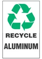 Recycle Sign, Aluminum (With Symbol) 