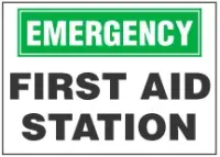 Emergency Sign, First Aid Station 