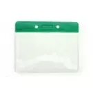 Horizontal Badge Holder w/green color bar