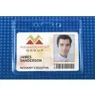 Horizontal 2-pocket Credit Card Badge Holder