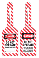 Loop Tag - Danger, Do Not Operate, Equipment Locked Out By (10/Pack)