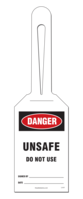 Loop Tag - Danger, Unsafe, Do Not Use (10/Pack)