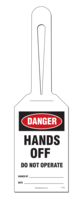 Loop Tag - Danger, Hands Off, Do Not Operate (10/Pack)