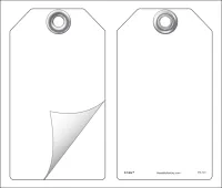 White (Blank) Self-Laminating Peel and Stick Safety Tag 