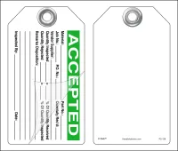 Accepted Self-Laminating Peel and Stick Safety Tag 