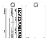Inspected Self-Laminating Peel and Stick Safety Tag 