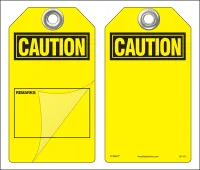 Caution, Defective, Do Not Use Self-Laminating Peel and Stick Safety Tag  