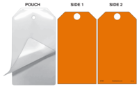 Orange (Blank) Self-Laminating Safety Tag Kit