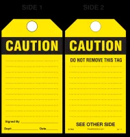 Caution Paper Safety Tag 