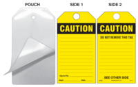 Caution Self-Laminating Safety Tag Kit