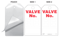 Valve Number (2-Digit) Self-Laminating Safety Tag Kit